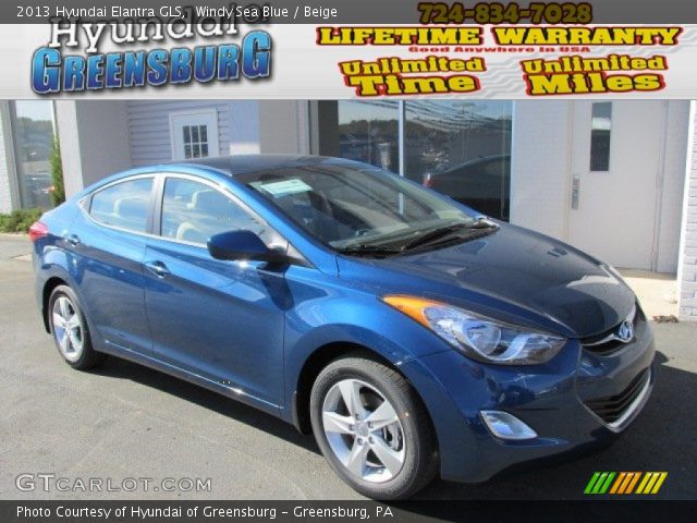 2013 Hyundai Elantra GLS in Windy Sea Blue