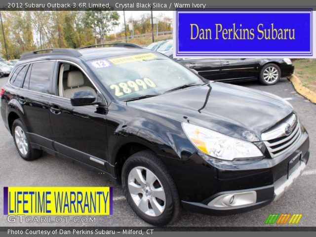 2012 Subaru Outback 3.6R Limited in Crystal Black Silica