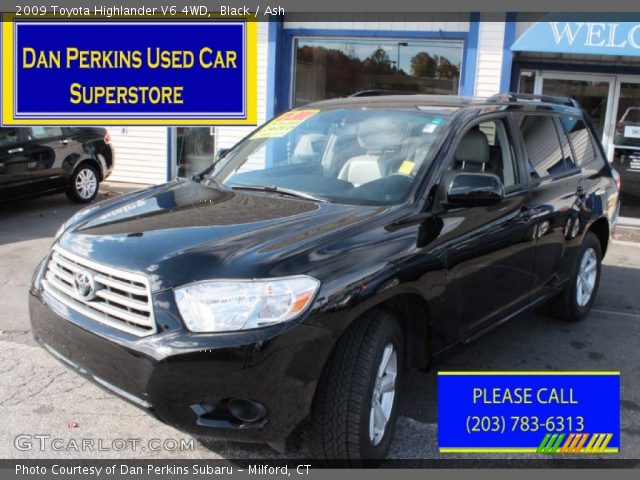 2009 Toyota Highlander V6 4WD in Black