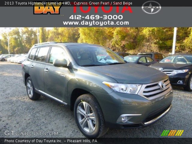 2013 Toyota Highlander Limited 4WD in Cypress Green Pearl