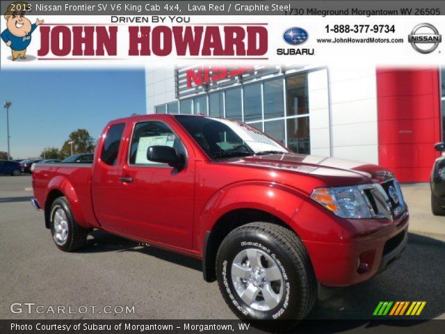 2013 Nissan Frontier SV V6 King Cab 4x4 in Lava Red