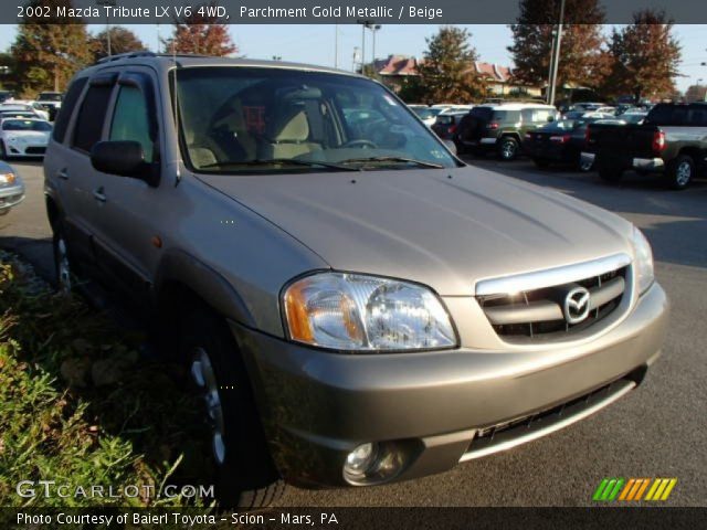 2002 Mazda Tribute LX V6 4WD in Parchment Gold Metallic