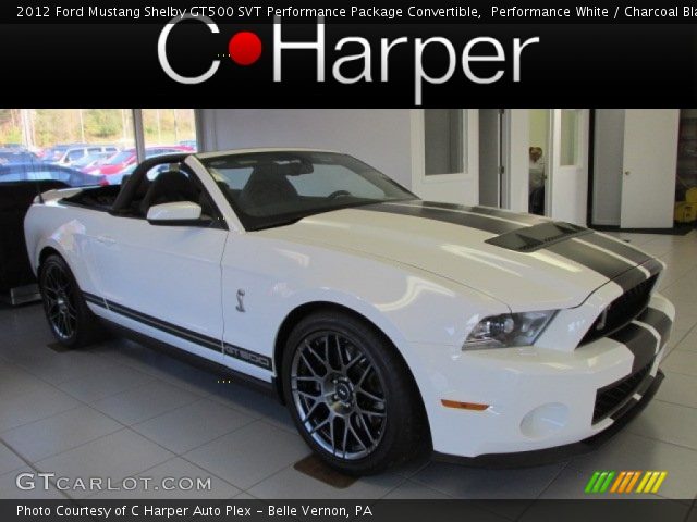 2012 Ford Mustang Shelby GT500 SVT Performance Package Convertible in Performance White