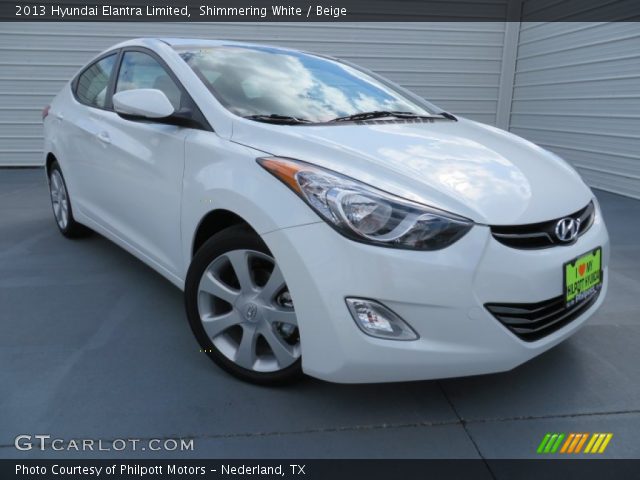 2013 Hyundai Elantra Limited in Shimmering White