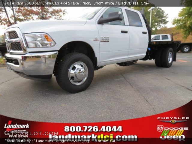 2014 Ram 3500 SLT Crew Cab 4x4 STake Truck in Bright White