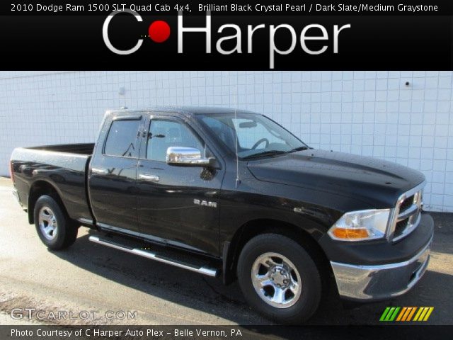 2010 Dodge Ram 1500 SLT Quad Cab 4x4 in Brilliant Black Crystal Pearl
