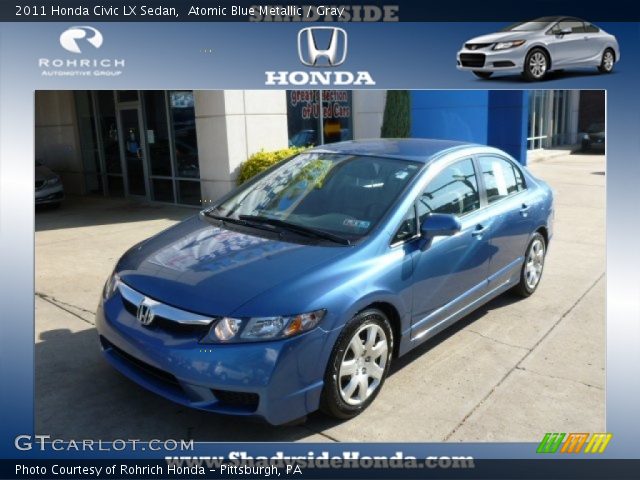 2011 Honda Civic LX Sedan in Atomic Blue Metallic