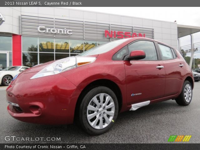 2013 Nissan LEAF S in Cayenne Red