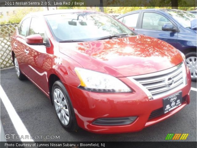 2011 Nissan Sentra 2.0 S in Lava Red