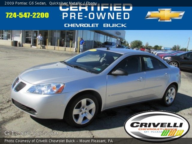 2009 Pontiac G6 Sedan in Quicksilver Metallic