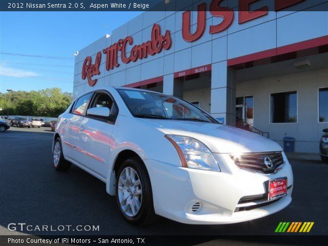 2012 Nissan Sentra 2.0 S in Aspen White