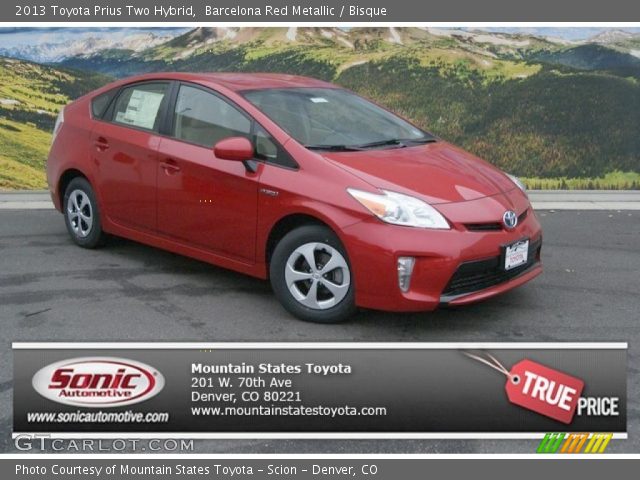 2013 Toyota Prius Two Hybrid in Barcelona Red Metallic