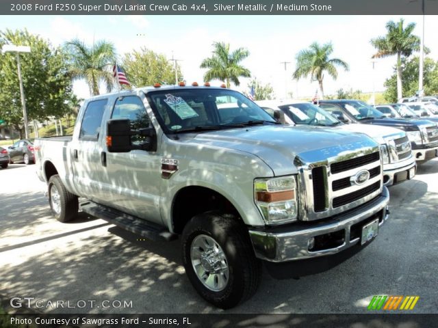 2008 Ford F250 Super Duty Lariat Crew Cab 4x4 in Silver Metallic