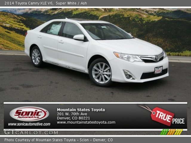 2014 Toyota Camry XLE V6 in Super White