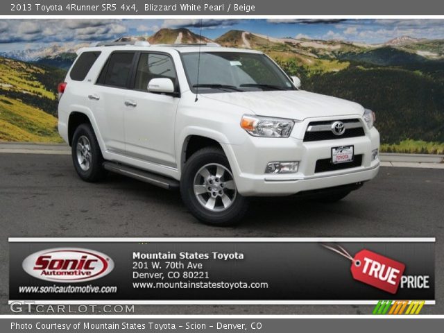 2013 Toyota 4Runner SR5 4x4 in Blizzard White Pearl