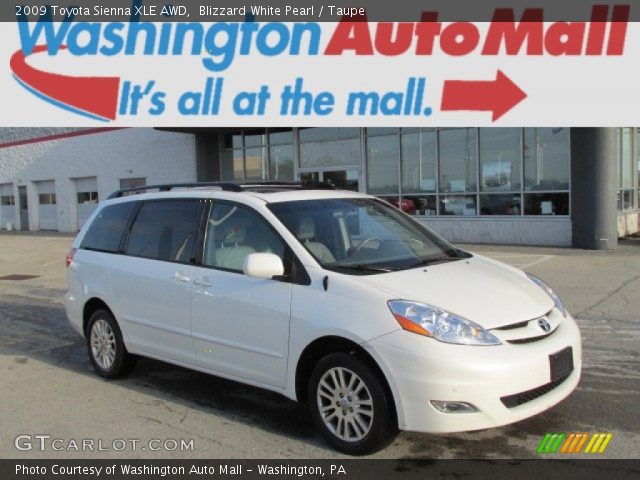 2009 Toyota Sienna XLE AWD in Blizzard White Pearl