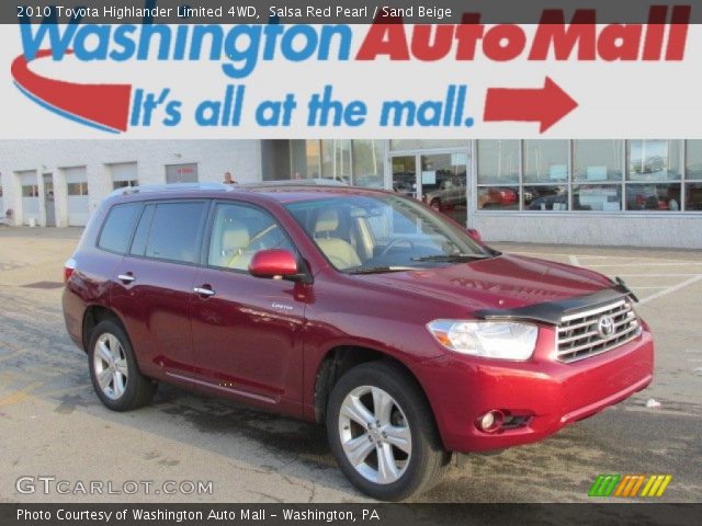 2010 Toyota Highlander Limited 4WD in Salsa Red Pearl