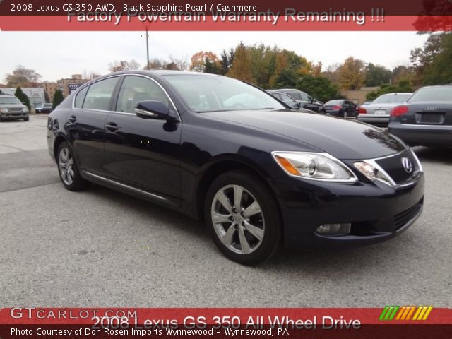 2008 Lexus GS 350 AWD in Black Sapphire Pearl