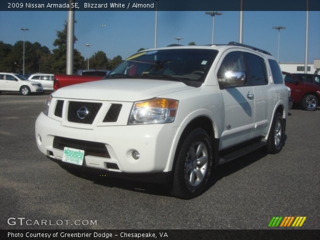 2009 Nissan Armada SE in Blizzard White