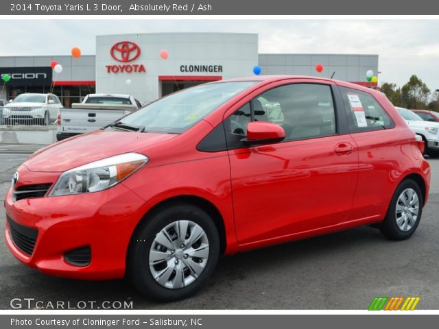 2014 Toyota Yaris L 3 Door in Absolutely Red