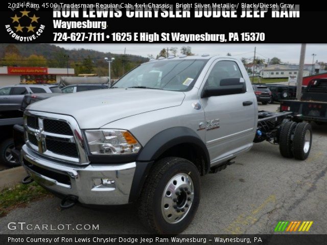 2014 Ram 4500 Tradesman Regular Cab 4x4 Chassis in Bright Silver Metallic