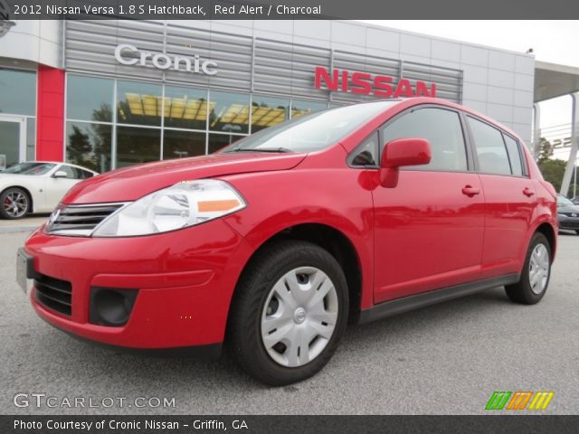 2012 Nissan Versa 1.8 S Hatchback in Red Alert