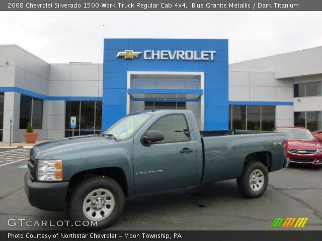 2008 Chevrolet Silverado 1500 Work Truck Regular Cab 4x4 in Blue Granite Metallic