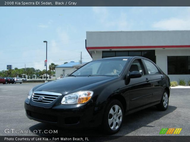 2008 Kia Spectra EX Sedan in Black