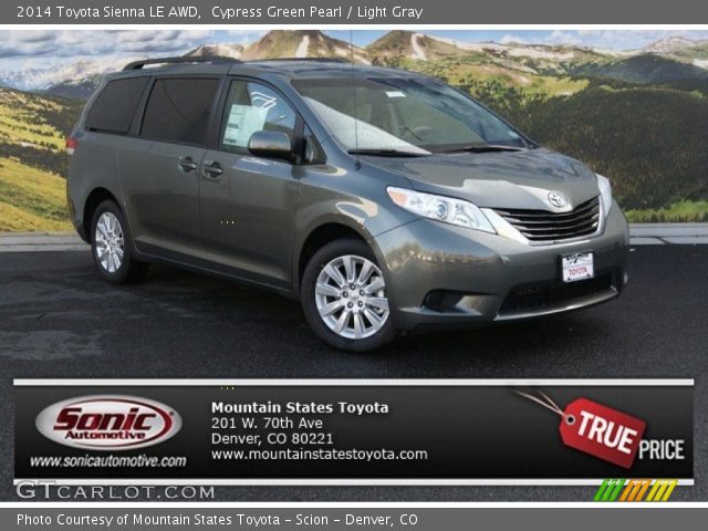 2014 Toyota Sienna LE AWD in Cypress Green Pearl