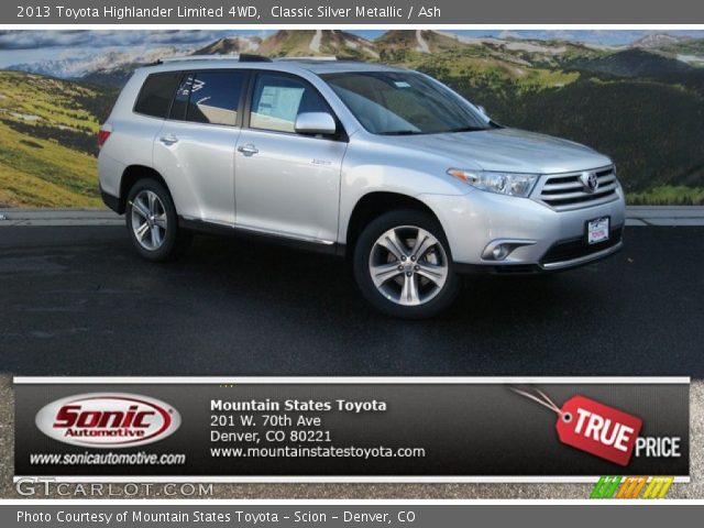 2013 Toyota Highlander Limited 4WD in Classic Silver Metallic
