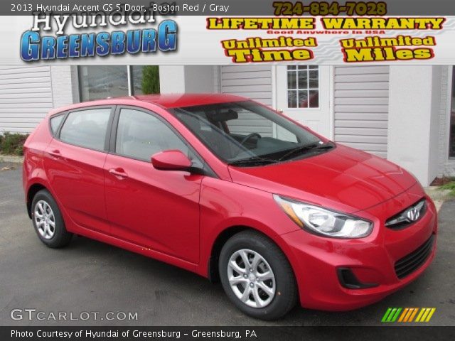 2013 Hyundai Accent GS 5 Door in Boston Red