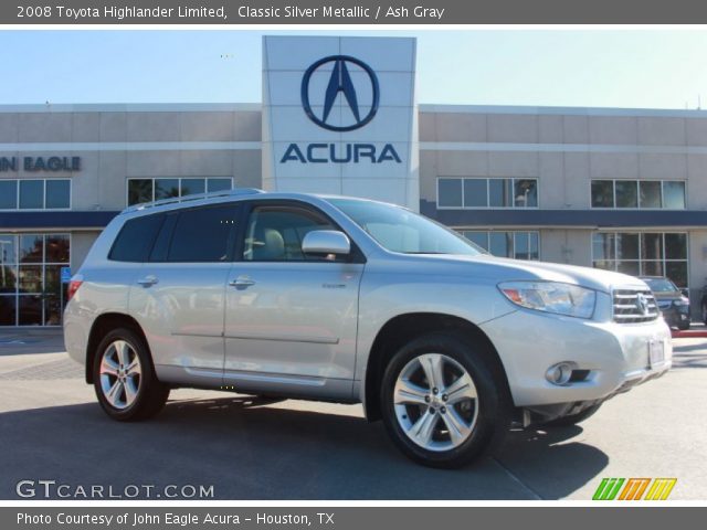 2008 Toyota Highlander Limited in Classic Silver Metallic