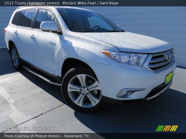 2013 Toyota Highlander Limited in Blizzard White Pearl