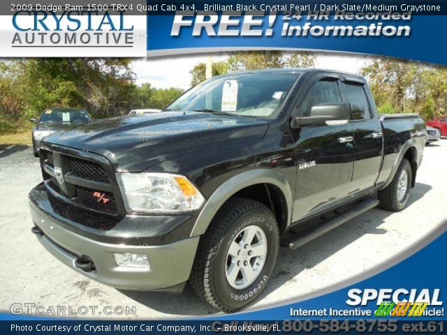 2009 Dodge Ram 1500 TRX4 Quad Cab 4x4 in Brilliant Black Crystal Pearl