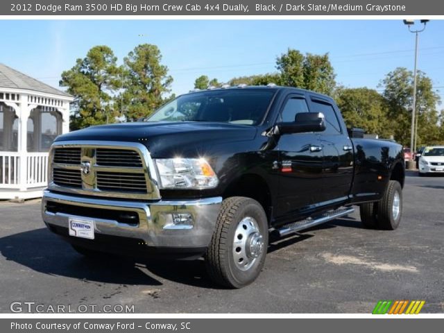 2012 Dodge Ram 3500 HD Big Horn Crew Cab 4x4 Dually in Black
