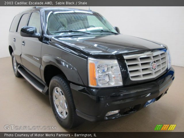 2003 Cadillac Escalade AWD in Sable Black