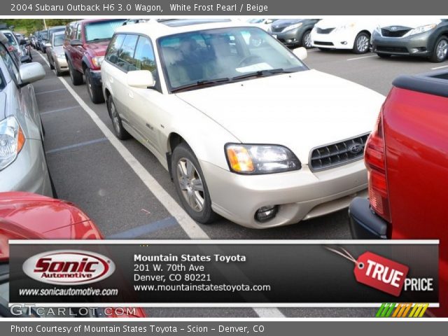2004 Subaru Outback H6 3.0 Wagon in White Frost Pearl