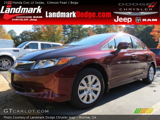 2012 Honda Civic LX Sedan in Crimson Pearl