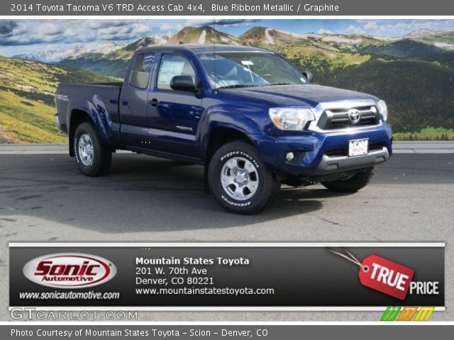 2014 Toyota Tacoma V6 TRD Access Cab 4x4 in Blue Ribbon Metallic