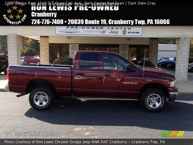 2003 Dodge Ram 1500 SLT Quad Cab 4x4 in Dark Garnet Red Pearl