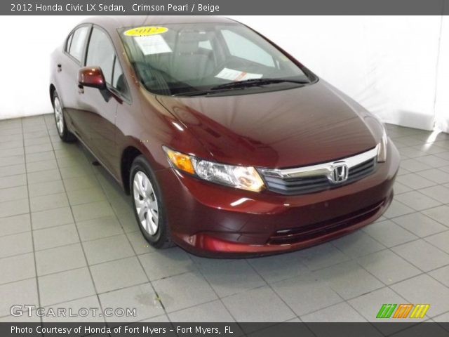 2012 Honda Civic LX Sedan in Crimson Pearl
