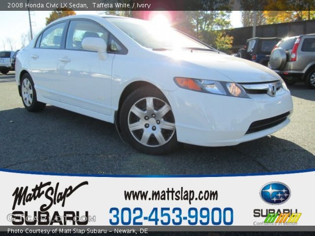 2008 Honda Civic LX Sedan in Taffeta White