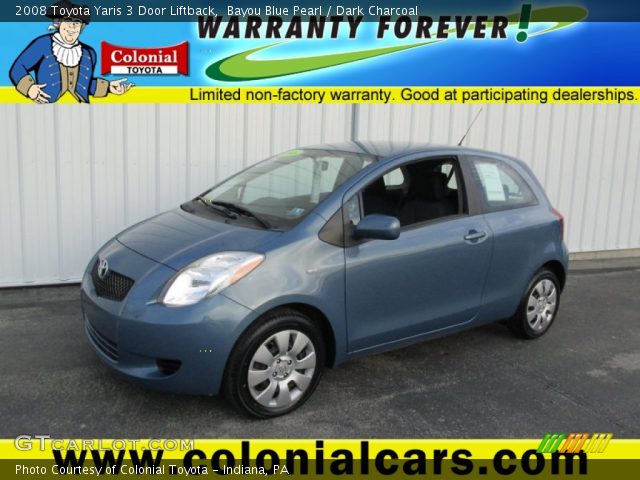 2008 Toyota Yaris 3 Door Liftback in Bayou Blue Pearl