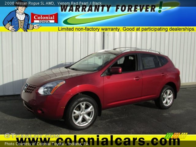 2008 Nissan Rogue SL AWD in Venom Red Pearl