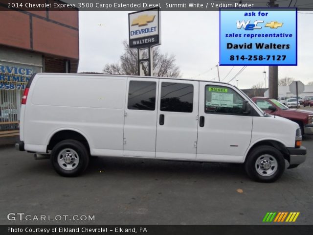2014 Chevrolet Express 3500 Cargo Extended Diesel in Summit White