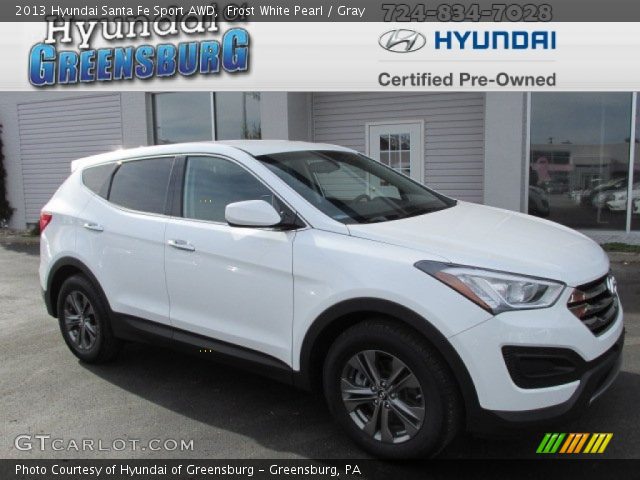 2013 Hyundai Santa Fe Sport AWD in Frost White Pearl
