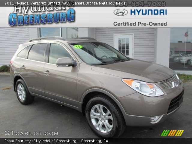 2011 Hyundai Veracruz Limited AWD in Sahara Bronze Metallic