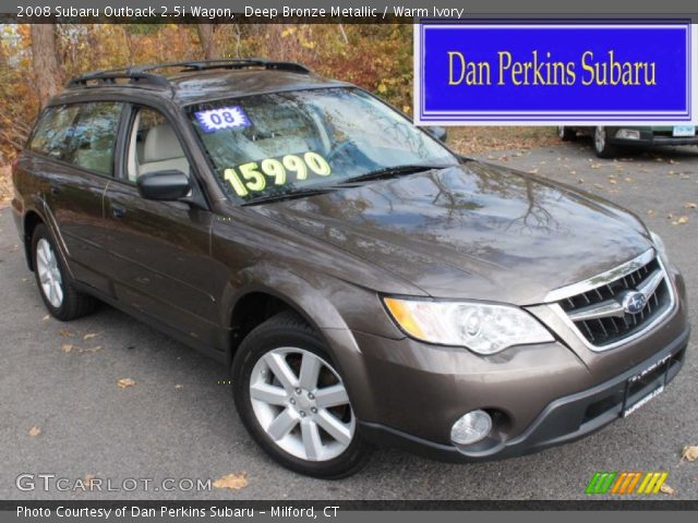 2008 Subaru Outback 2.5i Wagon in Deep Bronze Metallic