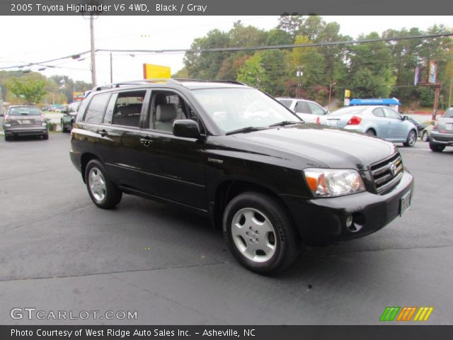 2005 Toyota Highlander V6 4WD in Black