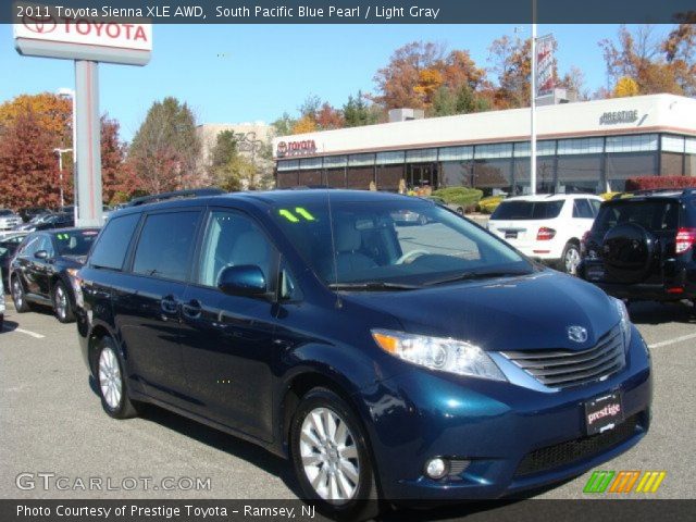 2011 Toyota Sienna XLE AWD in South Pacific Blue Pearl